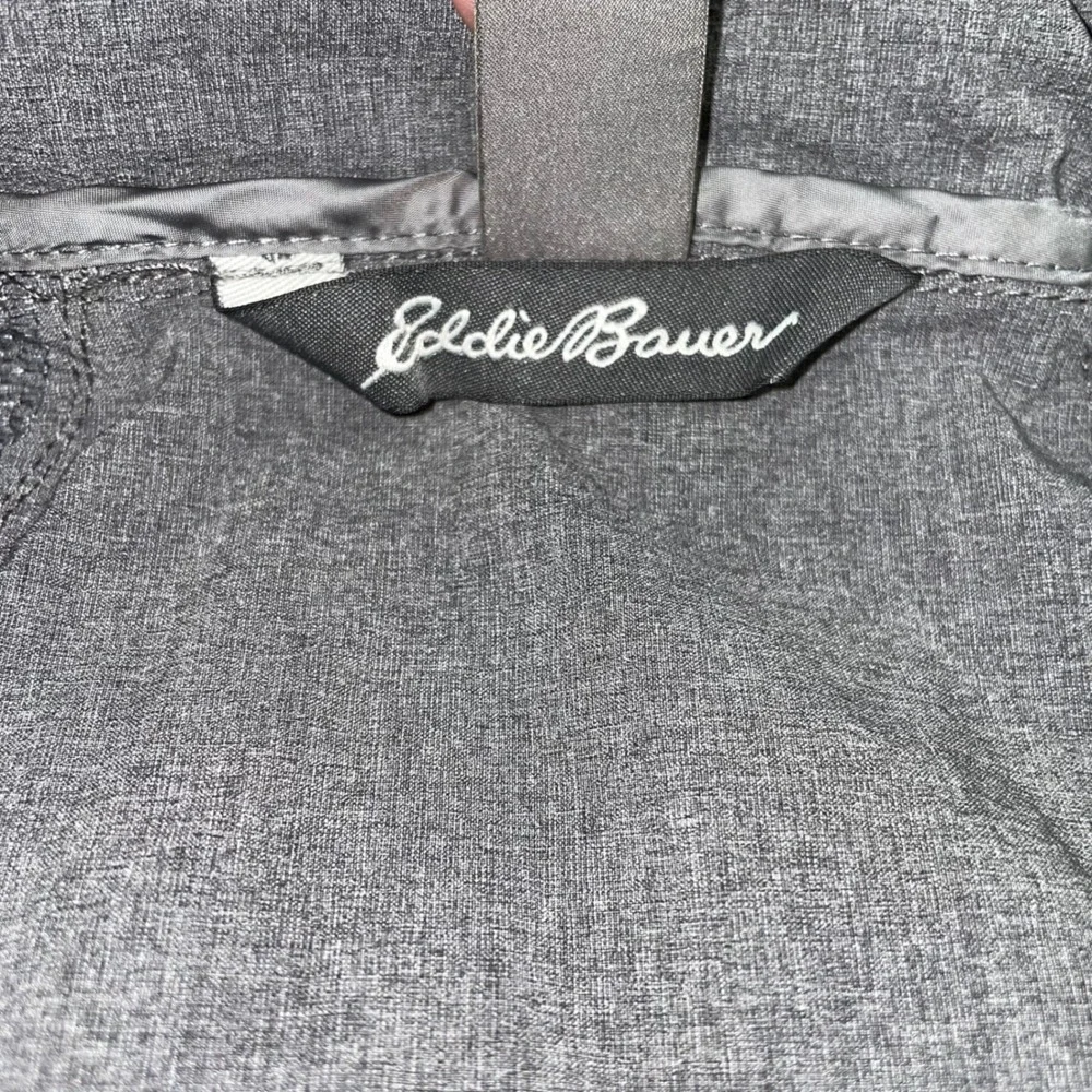 Eddie Bauer Travex Mens Gray Hooded Full Zip‎ Stretch Travel Jacket Large